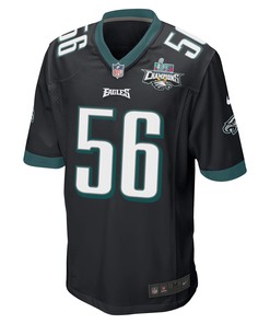 Isaac Seumalo 56 Philadelphia Eagles Super Bowl LVII Champions 2 Stars Men Game Jersey - Black