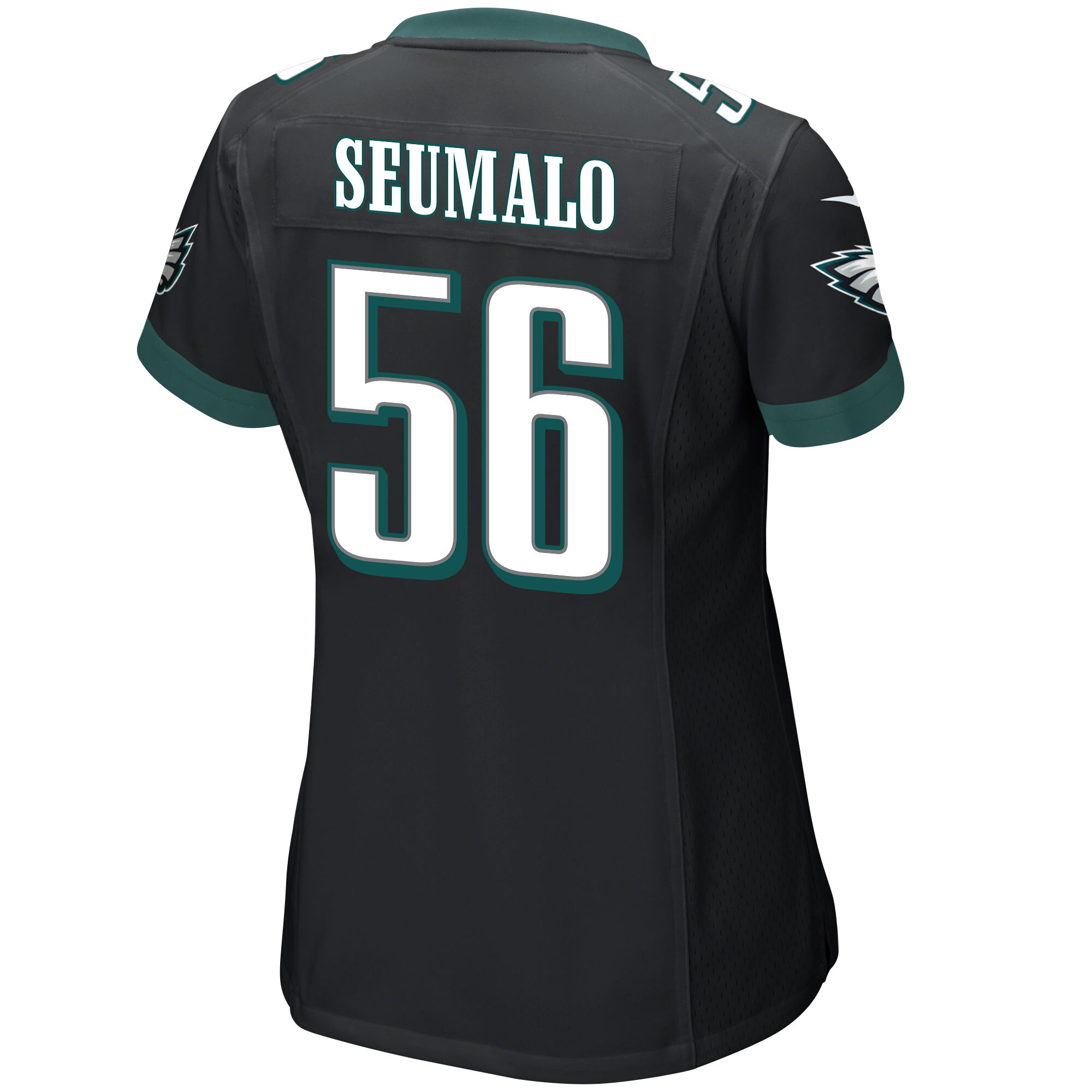 Isaac Seumalo 56 Philadelphia Eagles Super Bowl LVII Champions 2 Stars Women Game Jersey - Black