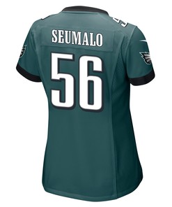 Isaac Seumalo 56 Philadelphia Eagles Super Bowl LVII Champions 2 Stars Women Game Jersey - Midnight Green