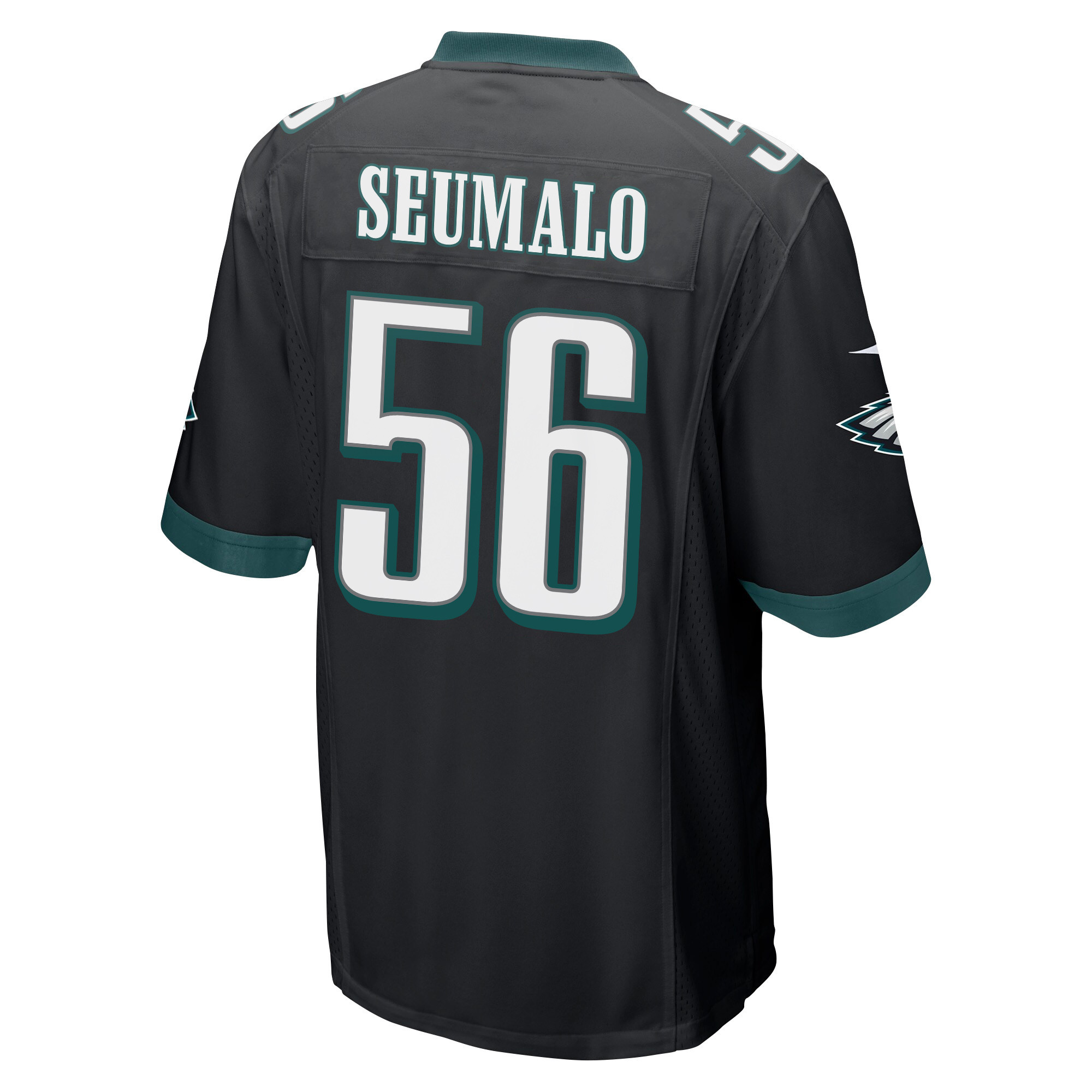 Isaac Seumalo 56 Philadelphia Eagles Super Bowl LVII Champions Men Game Jersey - Black