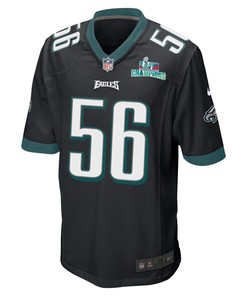 Isaac Seumalo 56 Philadelphia Eagles Super Bowl LVII Champions Men Game Jersey - Black