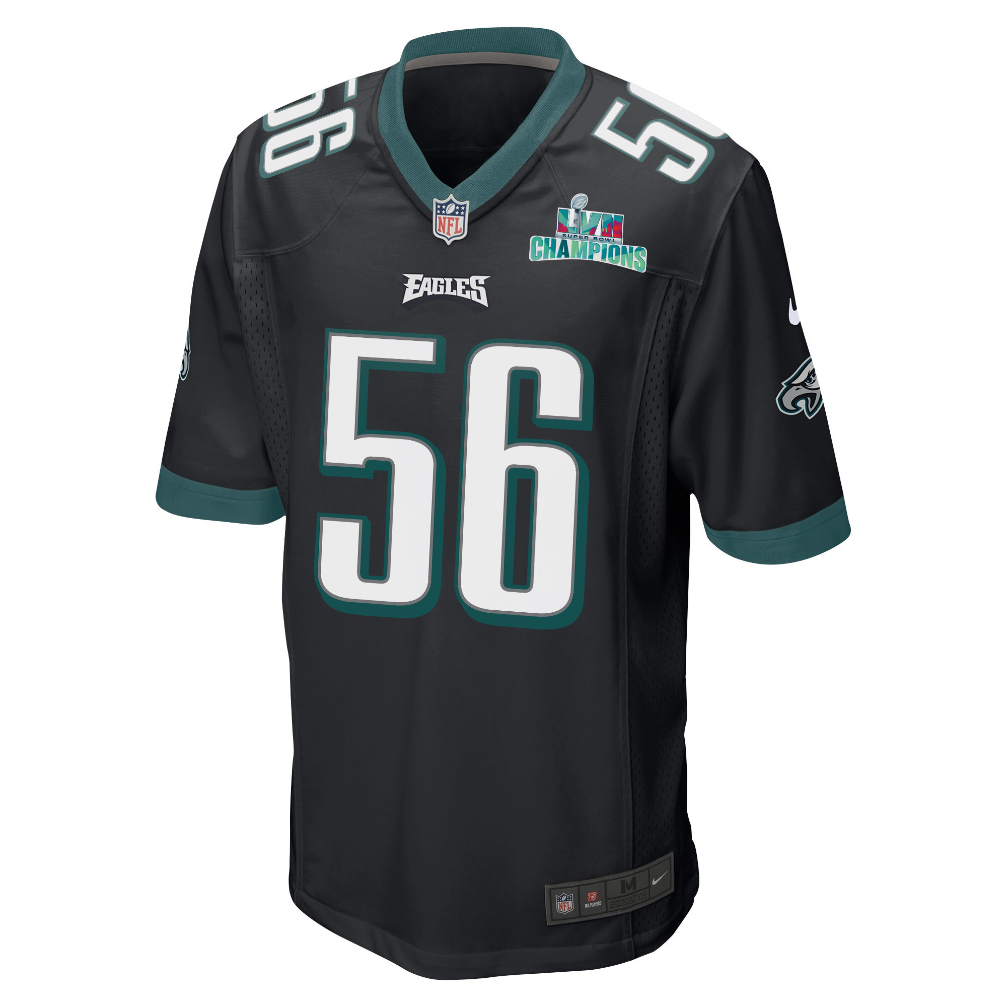Isaac Seumalo 56 Philadelphia Eagles Super Bowl LVII Champions Men Game Jersey - Black