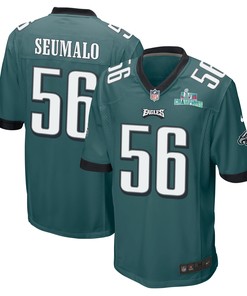 Isaac Seumalo 56 Philadelphia Eagles Super Bowl LVII Champions Men Game Jersey - Midnight Green