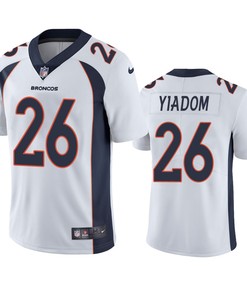 Isaac Yiadom Denver Broncos White Vapor Limited Jersey