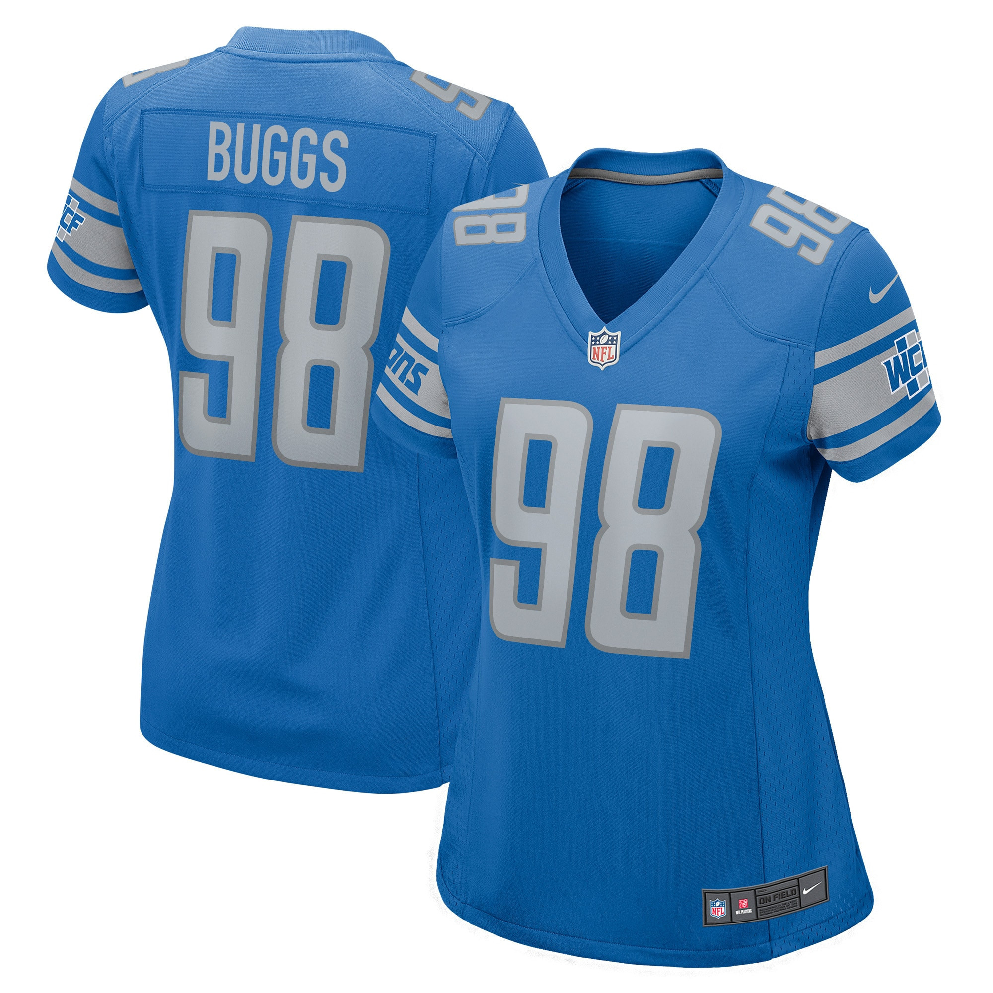 Isaiah Buggs Detroit Lions Womens Player Game Jersey - Blue Nfl
