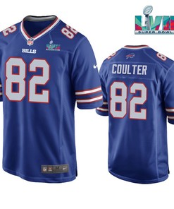 Isaiah Coulter 82 Buffalo Bills Super Bowl LVII Logo Game Player Men Jersey - Royal Jersey