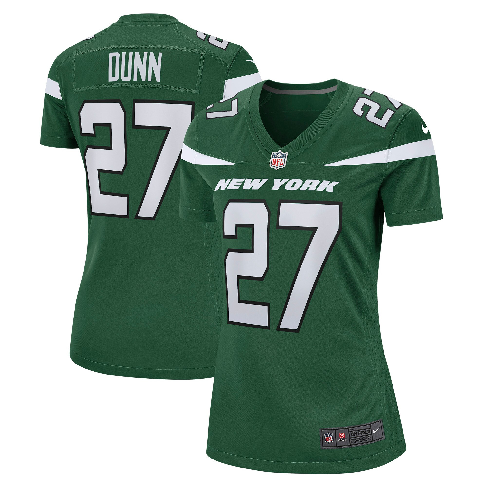 Isaiah Dunn New York Jets Womens Team Game Jersey - Gotham Green Nfl