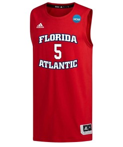 Isaiah Gaines 5 FAU Owls 2023 March Madness Basketball Men Jersey- Red