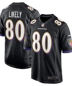 Isaiah Likely 80 Baltimore Ravens Alternate Game Men Jersey - Black