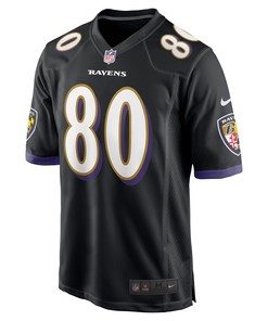 Isaiah Likely 80 Baltimore Ravens Alternate Game Men Jersey - Black
