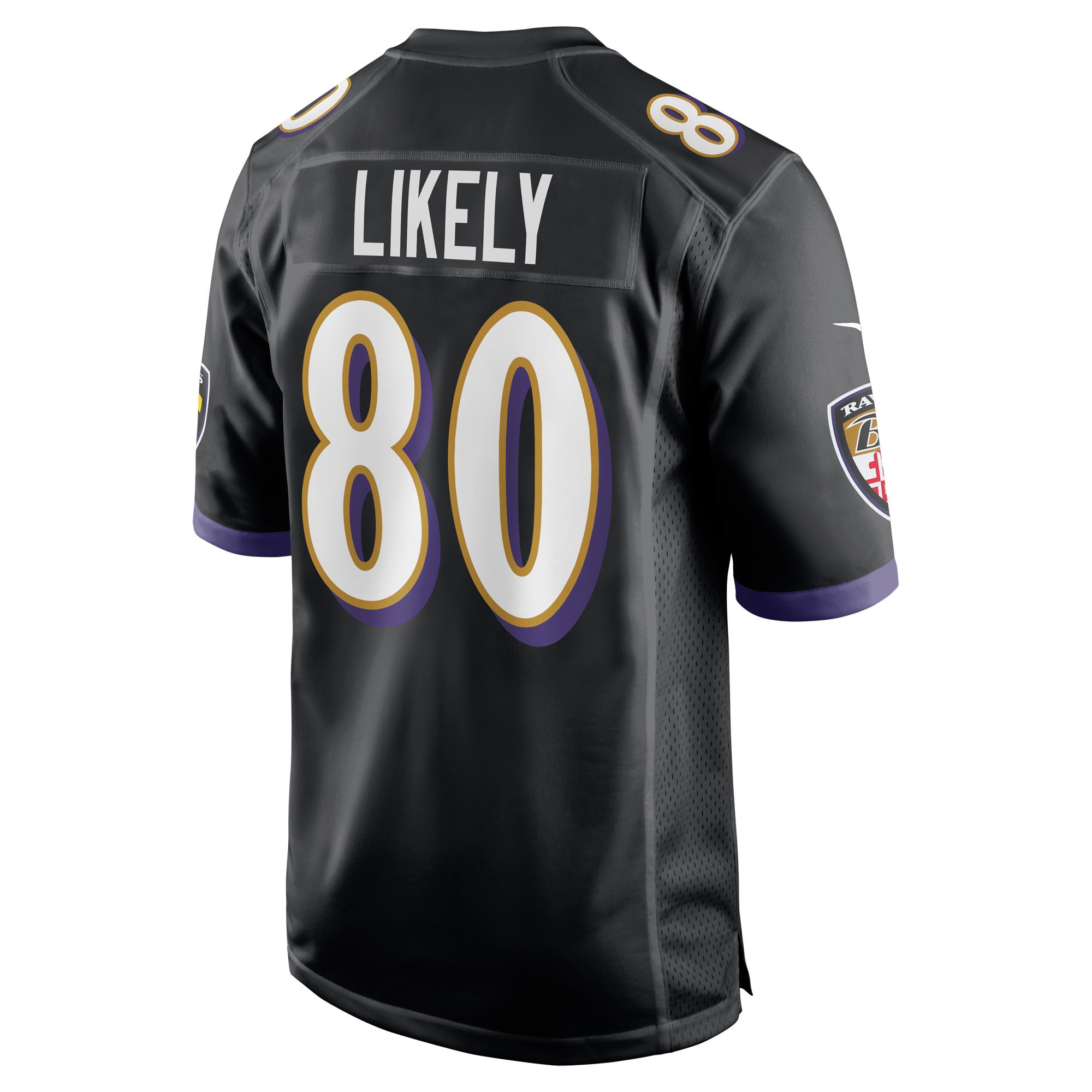 Isaiah Likely 80 Baltimore Ravens Alternate Game Men Jersey - Black