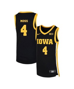 Isaiah Moss 4 Iowa Hawkeyes Elite Basketball Men Jersey - Black