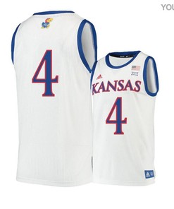 Isaiah Moss 4 Kansas Jayhawks Basketball Youth Jersey - Beige