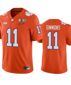 Isaiah Simmons Clemson Tigers 2020 National Championship Orange Jersey
