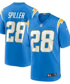 Isaiah Spiller 28 Los Angeles Chargers Game Jersey - Powder Blue