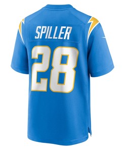 Isaiah Spiller 28 Los Angeles Chargers Game Jersey - Powder Blue