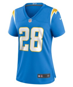 Isaiah Spiller 28 Los Angeles Chargers Women's Game Jersey - Powder Blue