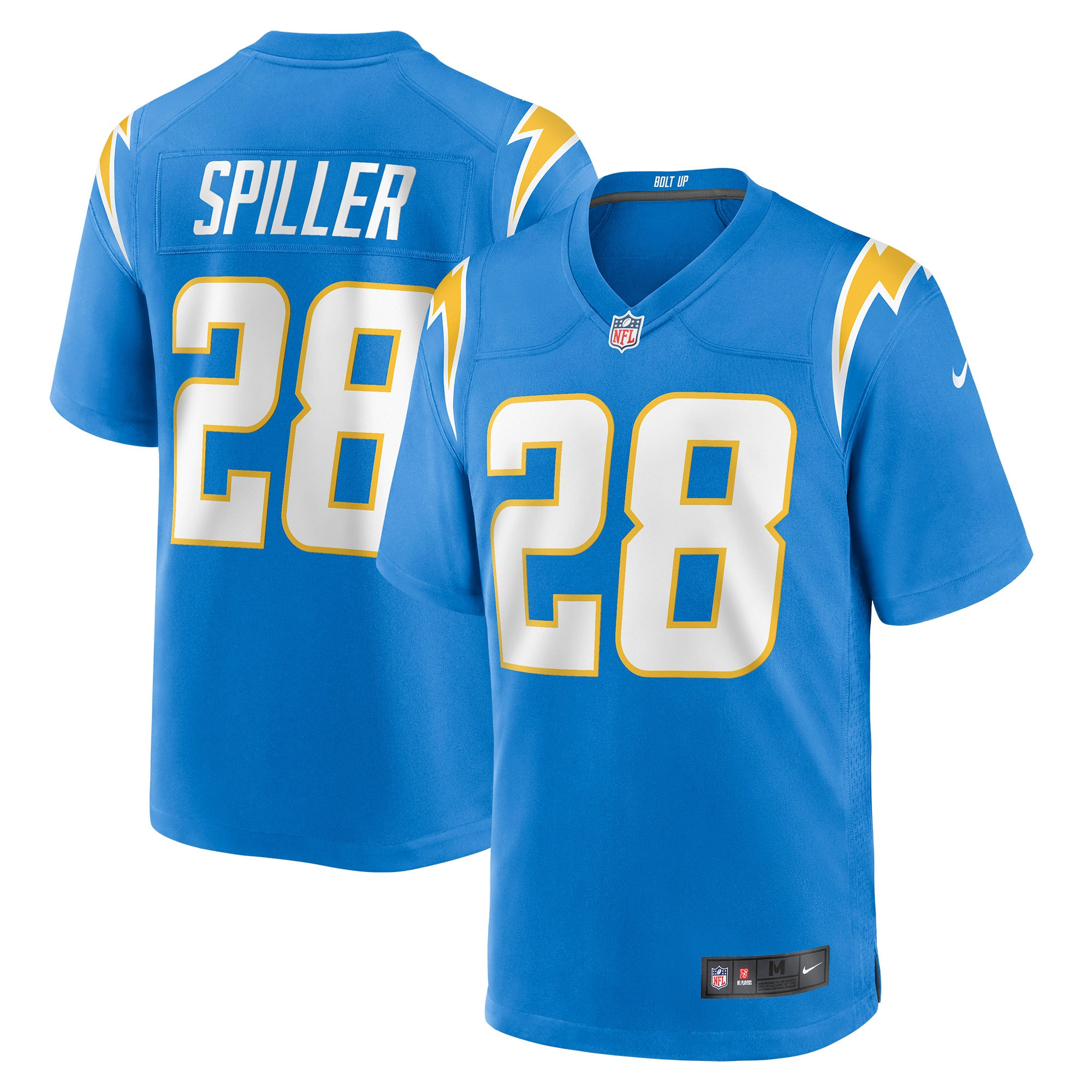 Isaiah Spiller Los Angeles Chargers Game Jersey - Powder Blue Nfl