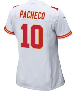 Isiah Pacheco 10 Kansas City Chiefs Super Bowl LVII Champions 3 Stars Women Game Jersey - White