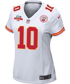 Isiah Pacheco 10 Kansas City Chiefs Super Bowl LVII Champions 3 Stars Women Game Jersey - White