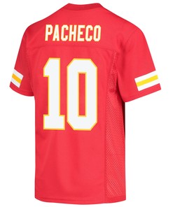 Isiah Pacheco 10 Kansas City Chiefs Super Bowl LVII Champions 3 Stars Youth Game Jersey - Red