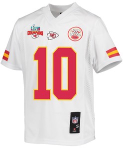 Isiah Pacheco 10 Kansas City Chiefs Super Bowl LVII Champions 3 Stars Youth Game Jersey - White