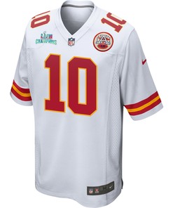Isiah Pacheco 10 Kansas City Chiefs Super Bowl LVII Champions Men Game Jersey - White