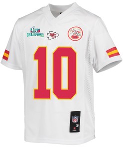Isiah Pacheco 10 Kansas City Chiefs Super Bowl LVII Champions Youth Game Jersey - White