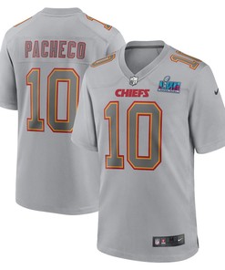Isiah Pacheco 10 Kansas City Chiefs Super Bowl LVII Patch Atmosphere Fashion Game Jersey - Gray