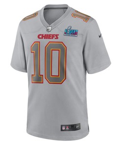 Isiah Pacheco 10 Kansas City Chiefs Super Bowl LVII Patch Atmosphere Fashion Game Jersey - Gray