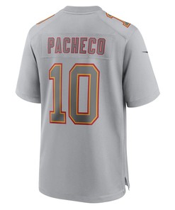 Isiah Pacheco 10 Kansas City Chiefs Super Bowl LVII Patch Atmosphere Fashion Game Jersey - Gray