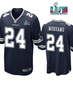 Israel Mukuamu 24 Dallas Cowboys Super Bowl LVII Super Bowl LVII Game Navy Jersey
