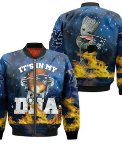 It My New England Patriots Dna Groot 3D Jersey Bomber Jacket