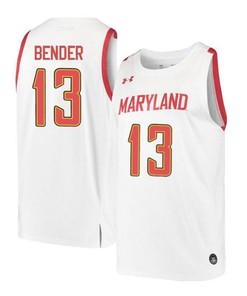 Ivan Bender 13 Maryland Terrapins Retro Basketball Men Jersey - White