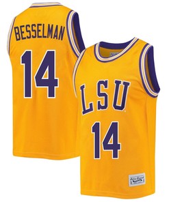 Izzy Besselman 14 LSU Tigers 2023 NCAA Basketball Jersey Retro- Gold