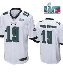 J.J. Arcega-Whiteside 19 Philadelphia Eagles Super Bowl LVII Game Player Men Jersey - White