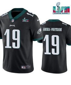 J.J. Arcega-Whiteside 19 Philadelphia Eagles Super Bowl LVII Vapor Limited Men Jersey - Black