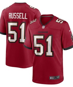 J.J. Russell Tampa Bay Buccaneers Game Player Jersey - Red