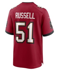 J.J. Russell Tampa Bay Buccaneers Game Player Jersey - Red