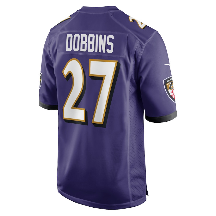 J.K. Dobbins 27 Baltimore Ravens Game Jersey - Purple