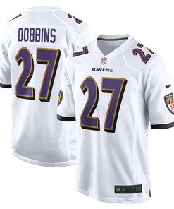 J.K. Dobbins 27 Baltimore Ravens Game Jersey - White