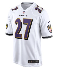 J.K. Dobbins 27 Baltimore Ravens Game Jersey - White