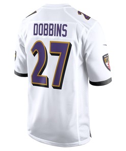 J.K. Dobbins 27 Baltimore Ravens Game Jersey - White