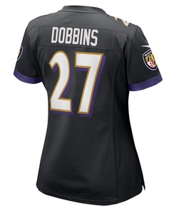 J.K. Dobbins 27 Baltimore Ravens Women's Game Jersey - Black