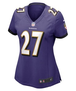 J.K. Dobbins 27 Baltimore Ravens Women's Game Jersey - Purple