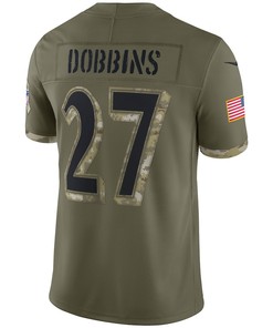 J.K. Dobbins Baltimore Ravens 2022 Salute To Service Limited Jersey - Olive