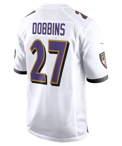 J.K. Dobbins Baltimore Ravens Away Game Player Jersey - White