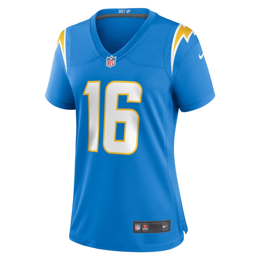 JK Scott 16 Los Angeles Chargers Women's Game Jersey - Powder Blue