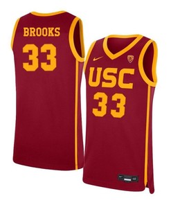 JRaan Brooks 33 USC Trojans Elite Basketball Men Jersey - Red