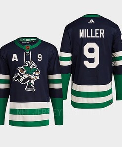 J.T. Miller 9 Reverse Retro 2.0 2022 Vancouver Canucks Navy Jersey Primegreen